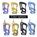 التخييم جيب سكين الأداة EDC Titanium keychain carabiner